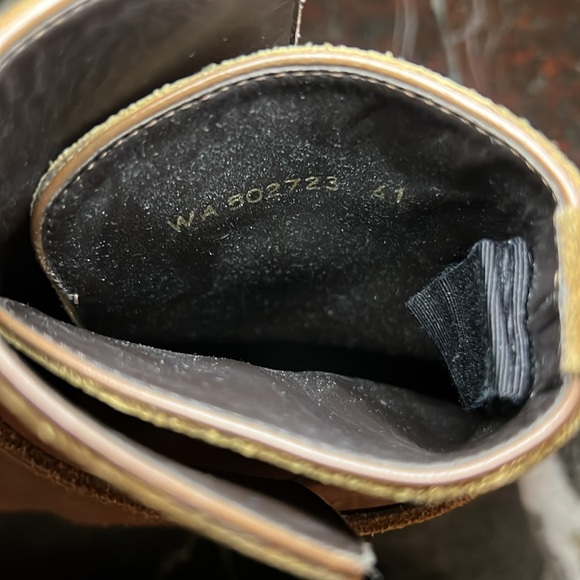 SAINT LAURENT Light Brown Suede Boots Ankle Strap Size 41 - Picture 9 of 10